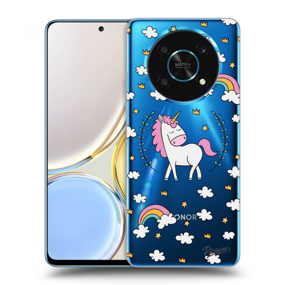 Picasee silikónový prehľadný obal pre Honor Magic4 Lite 5G - Unicorn star heaven