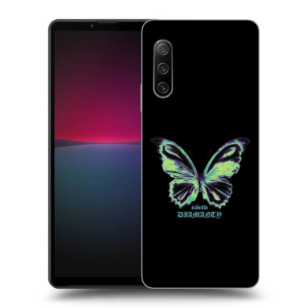 Picasee silikónový čierny obal pre Sony Xperia 10 IV 5G - Diamanty Blue