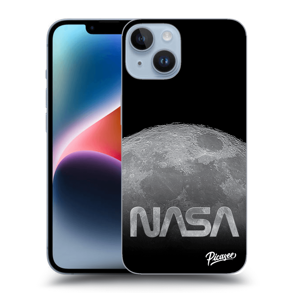 Picasee silikónový čierny obal pre Apple iPhone 14 - Moon Cut