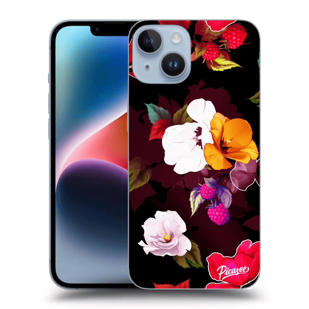Picasee silikónový prehľadný obal pre Apple iPhone 14 - Flowers and Berries