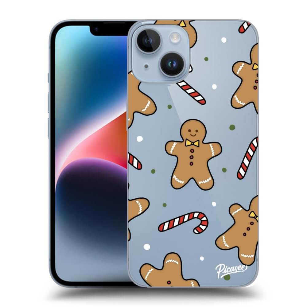 Picasee silikónový prehľadný obal pre Apple iPhone 14 - Gingerbread