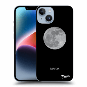 Picasee silikónový čierny obal pre Apple iPhone 14 - Moon Minimal