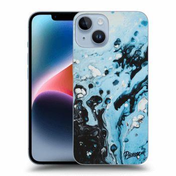Picasee silikónový čierny obal pre Apple iPhone 14 - Organic blue