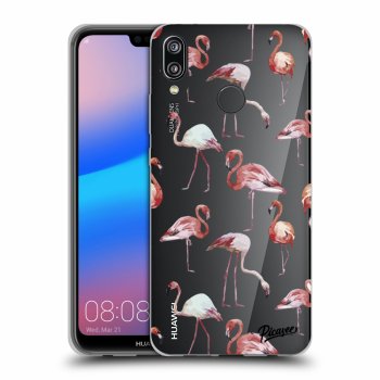 Picasee silikónový prehľadný obal pre Huawei P20 Lite - Flamingos