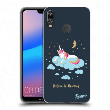 Picasee silikónový čierny obal pre Huawei P20 Lite - Believe In Unicorns