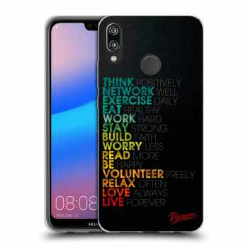 Picasee silikónový prehľadný obal pre Huawei P20 Lite - Motto life