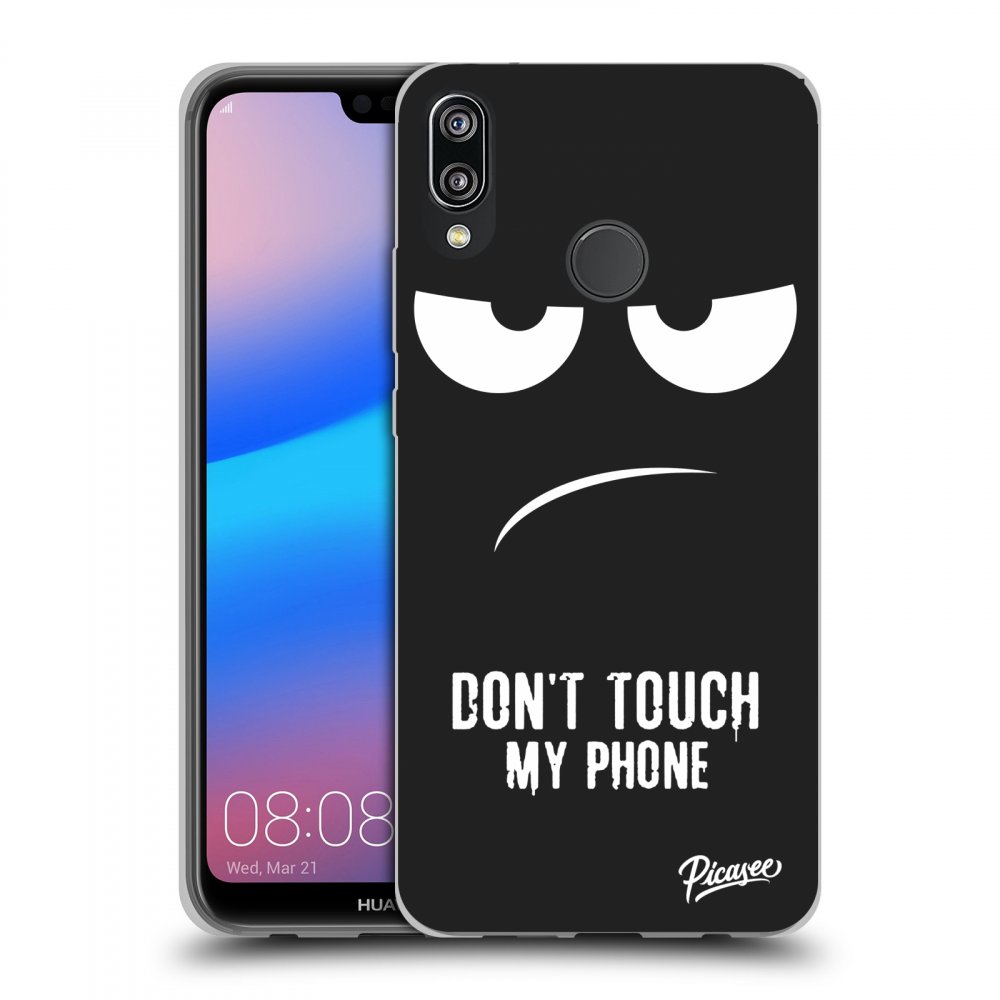 Picasee silikónový čierny obal pre Huawei P20 Lite - Don't Touch My Phone