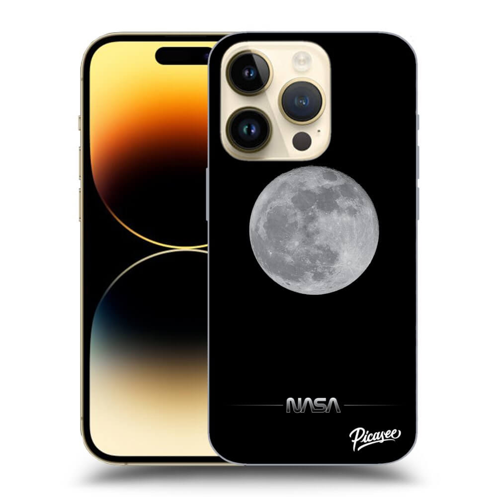 Picasee silikónový čierny obal pre Apple iPhone 14 Pro - Moon Minimal