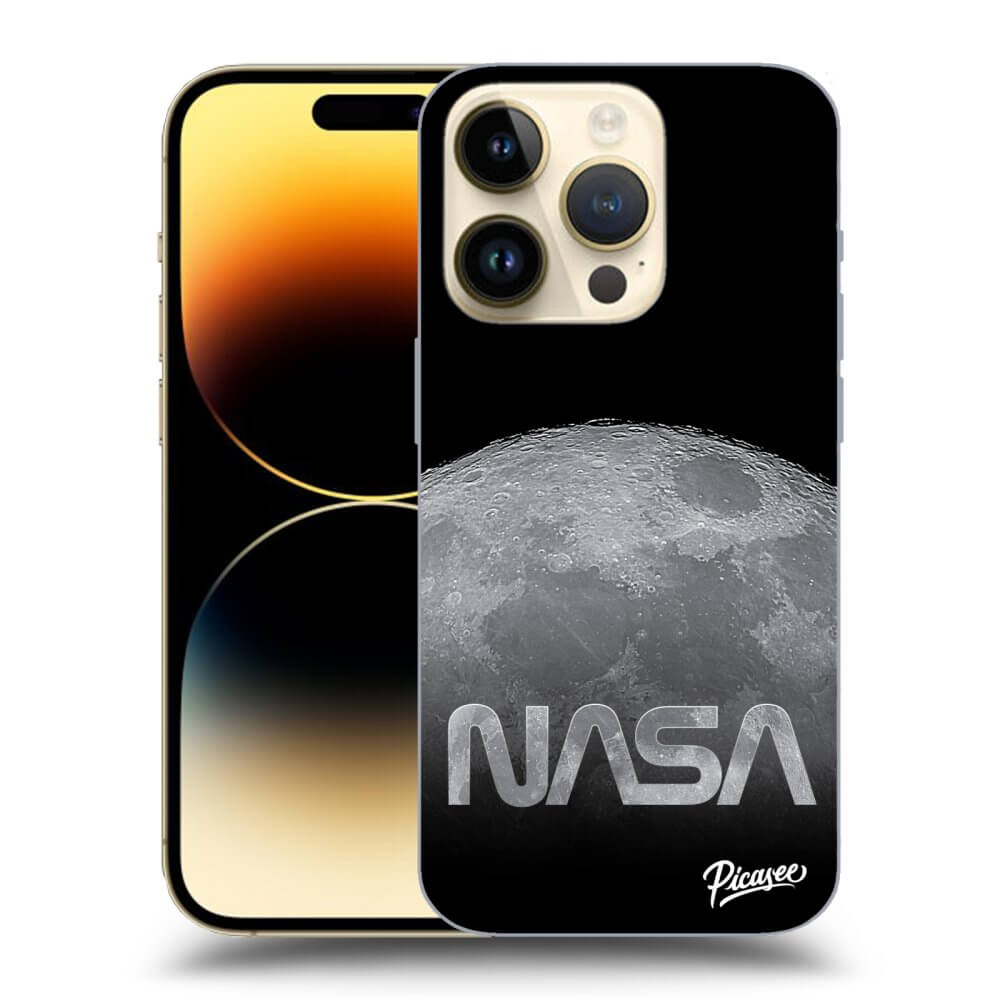 Picasee silikónový čierny obal pre Apple iPhone 14 Pro - Moon Cut