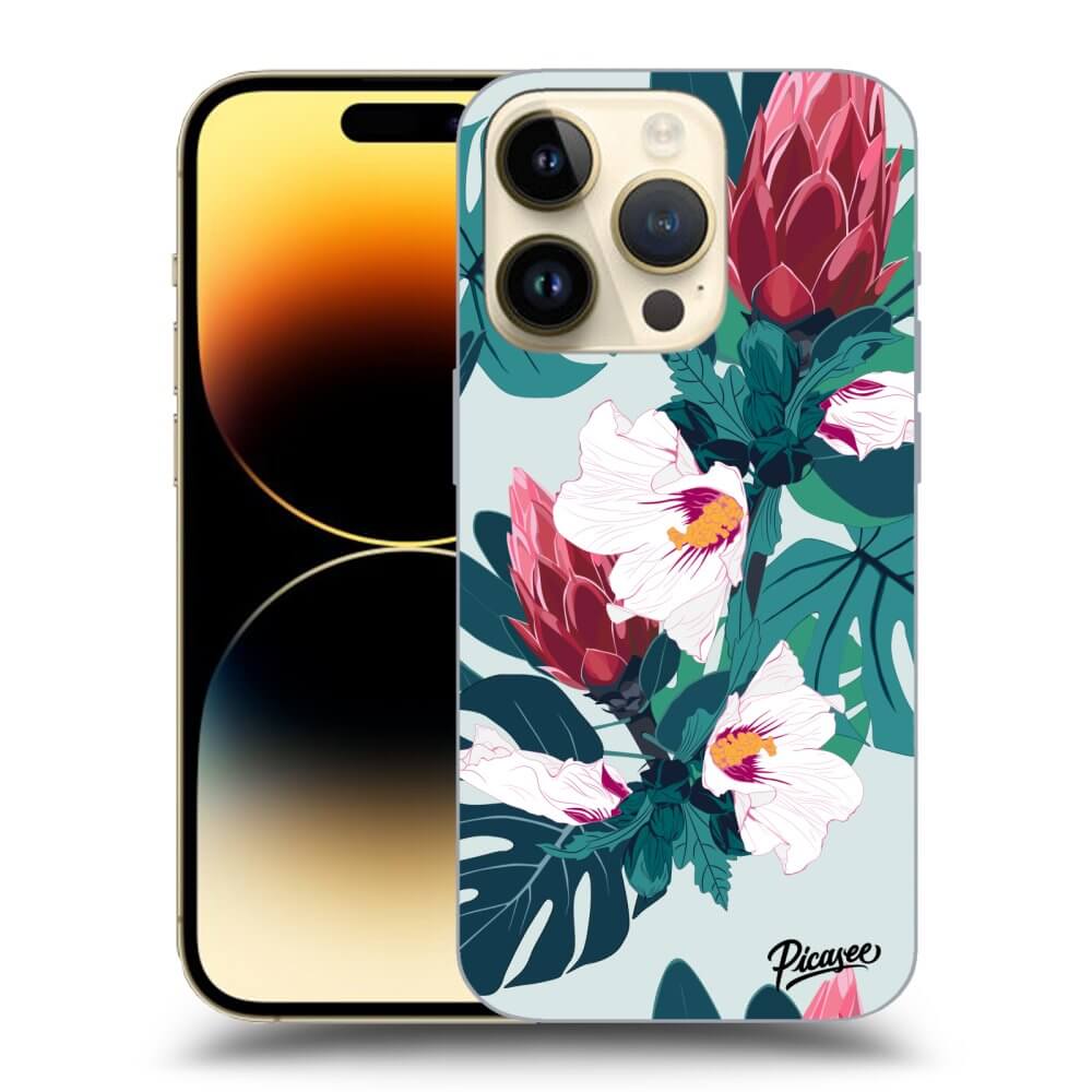 Picasee silikónový čierny obal pre Apple iPhone 14 Pro - Rhododendron