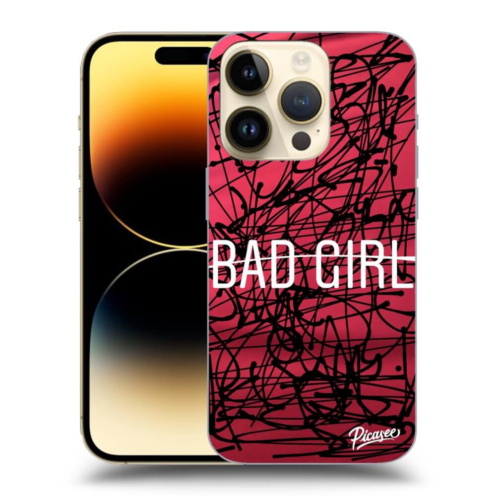 Picasee silikónový čierny obal pre Apple iPhone 14 Pro - Bad girl