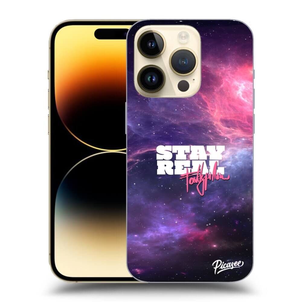 Picasee silikónový prehľadný obal pre Apple iPhone 14 Pro - Stay Real