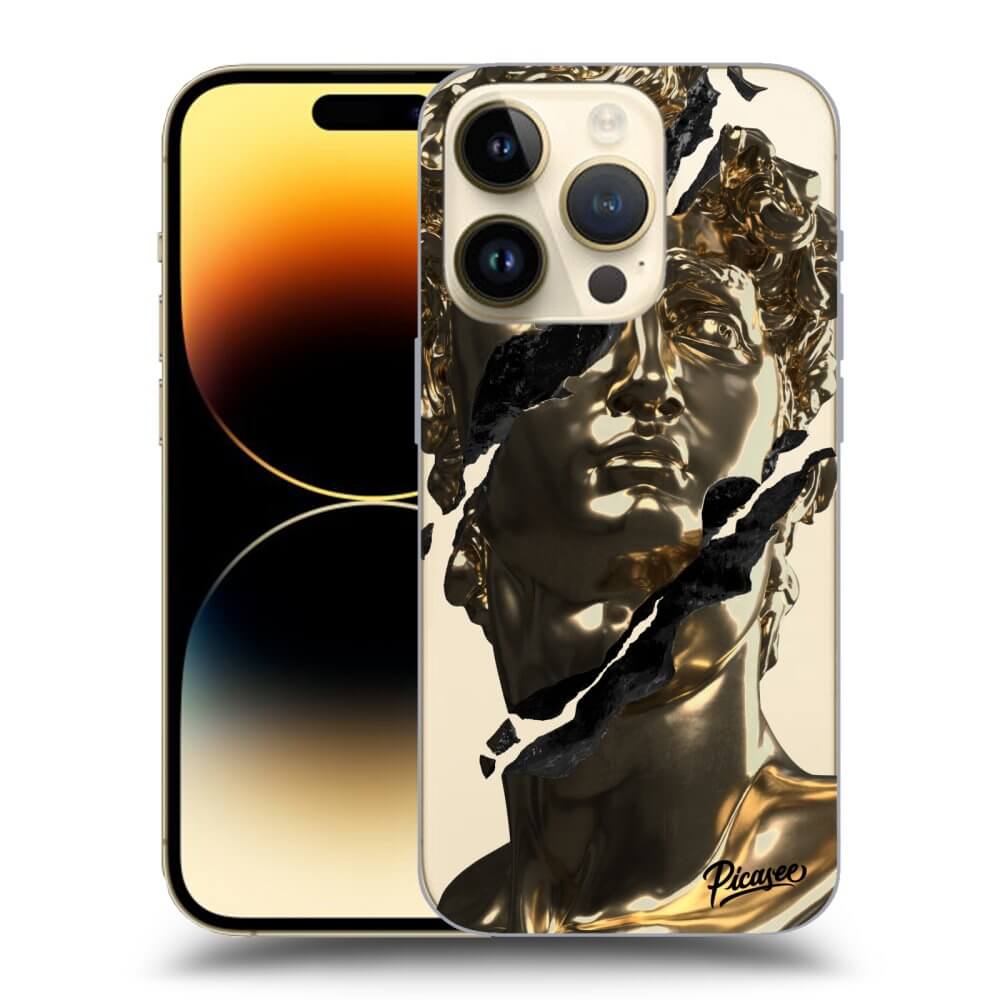 Picasee silikónový prehľadný obal pre Apple iPhone 14 Pro - Golder