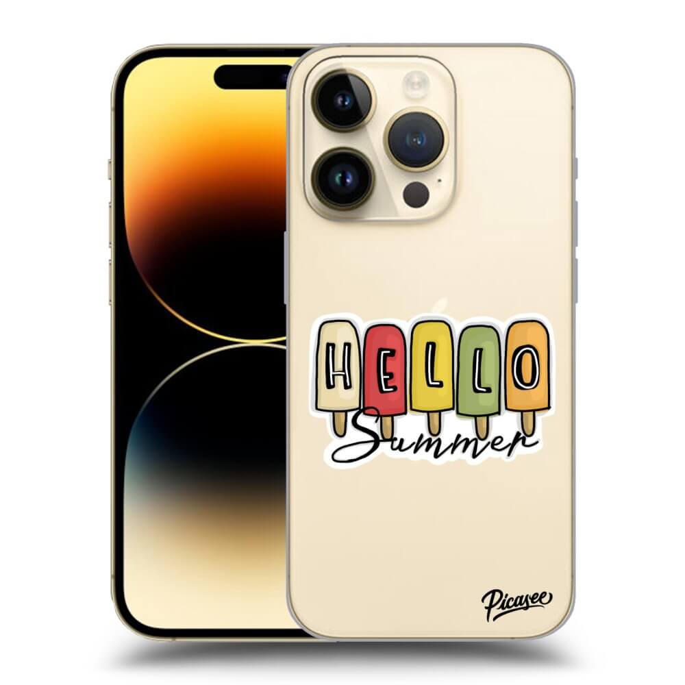 Picasee silikónový prehľadný obal pre Apple iPhone 14 Pro - Ice Cream