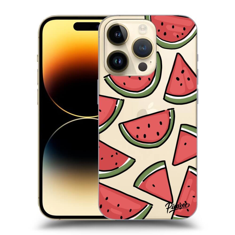 Picasee silikónový prehľadný obal pre Apple iPhone 14 Pro - Melone