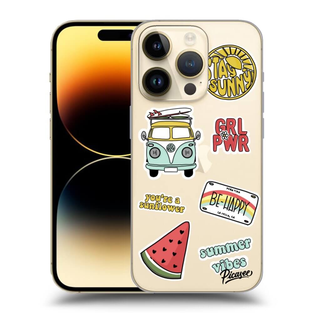 Picasee silikónový prehľadný obal pre Apple iPhone 14 Pro - Summer