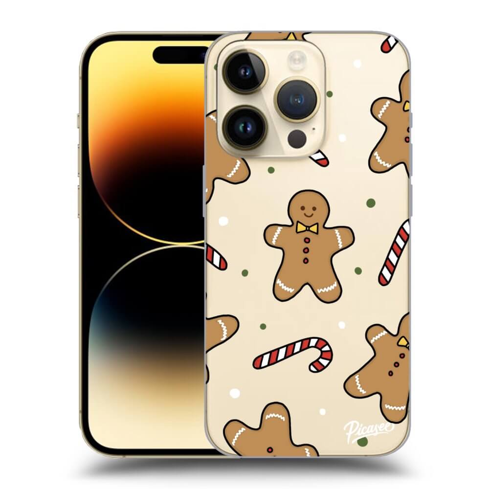 Picasee silikónový prehľadný obal pre Apple iPhone 14 Pro - Gingerbread