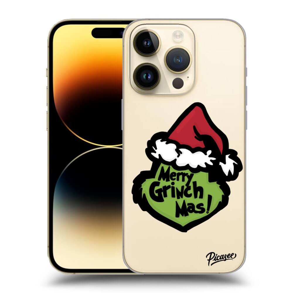 Picasee silikónový prehľadný obal pre Apple iPhone 14 Pro - Grinch 2