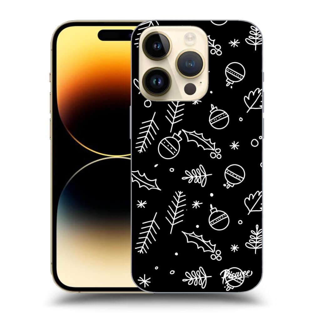 Picasee silikónový čierny obal pre Apple iPhone 14 Pro - Mistletoe