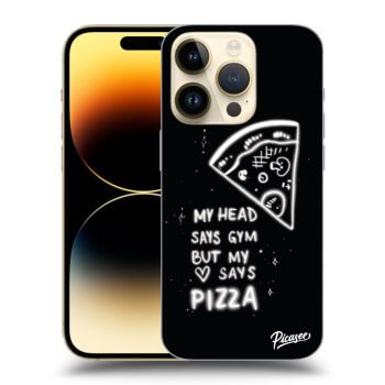 Picasee silikónový prehľadný obal pre Apple iPhone 14 Pro - Pizza
