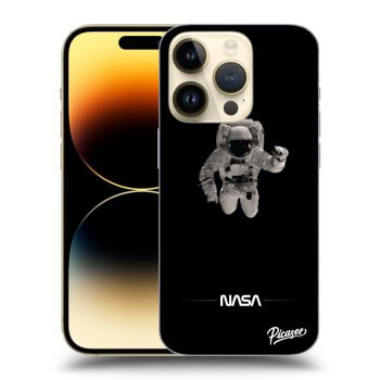 Picasee silikónový prehľadný obal pre Apple iPhone 14 Pro - Astronaut Minimal