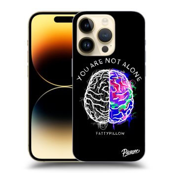 Picasee silikónový prehľadný obal pre Apple iPhone 14 Pro - Brain - White