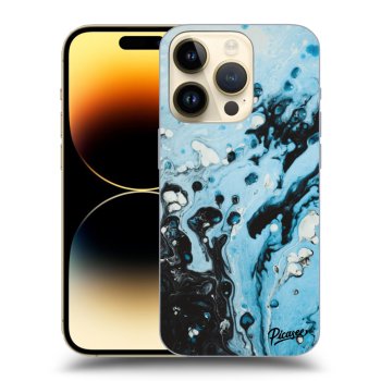 Picasee silikónový čierny obal pre Apple iPhone 14 Pro - Organic blue