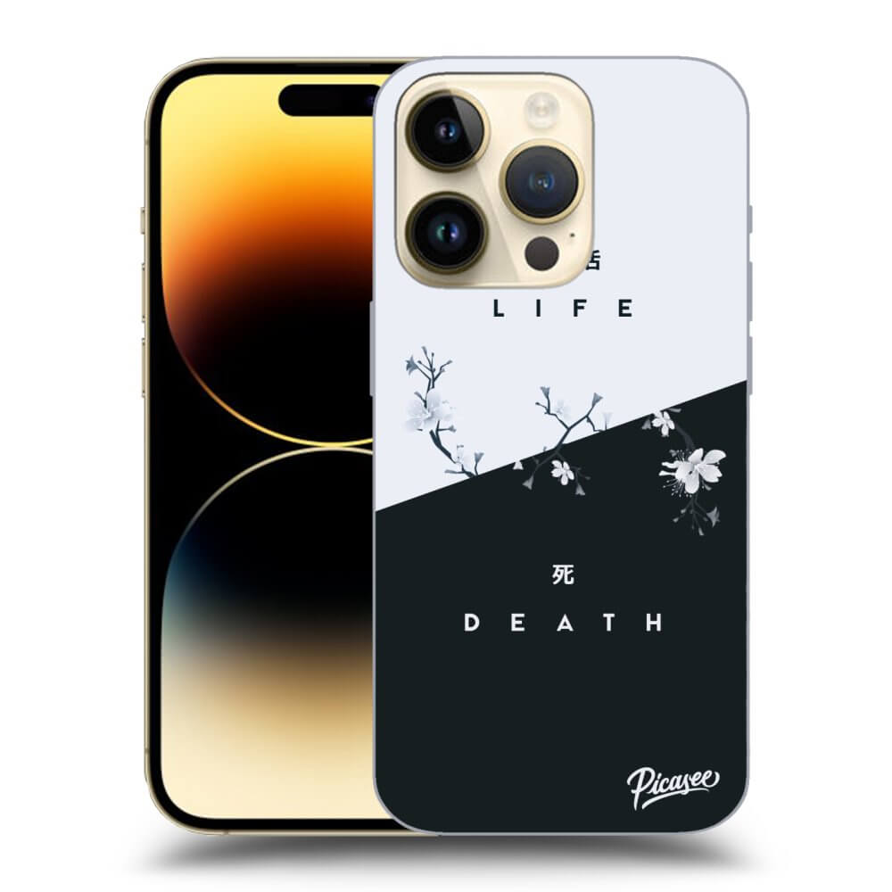 Picasee silikónový čierny obal pre Apple iPhone 14 Pro - Life - Death