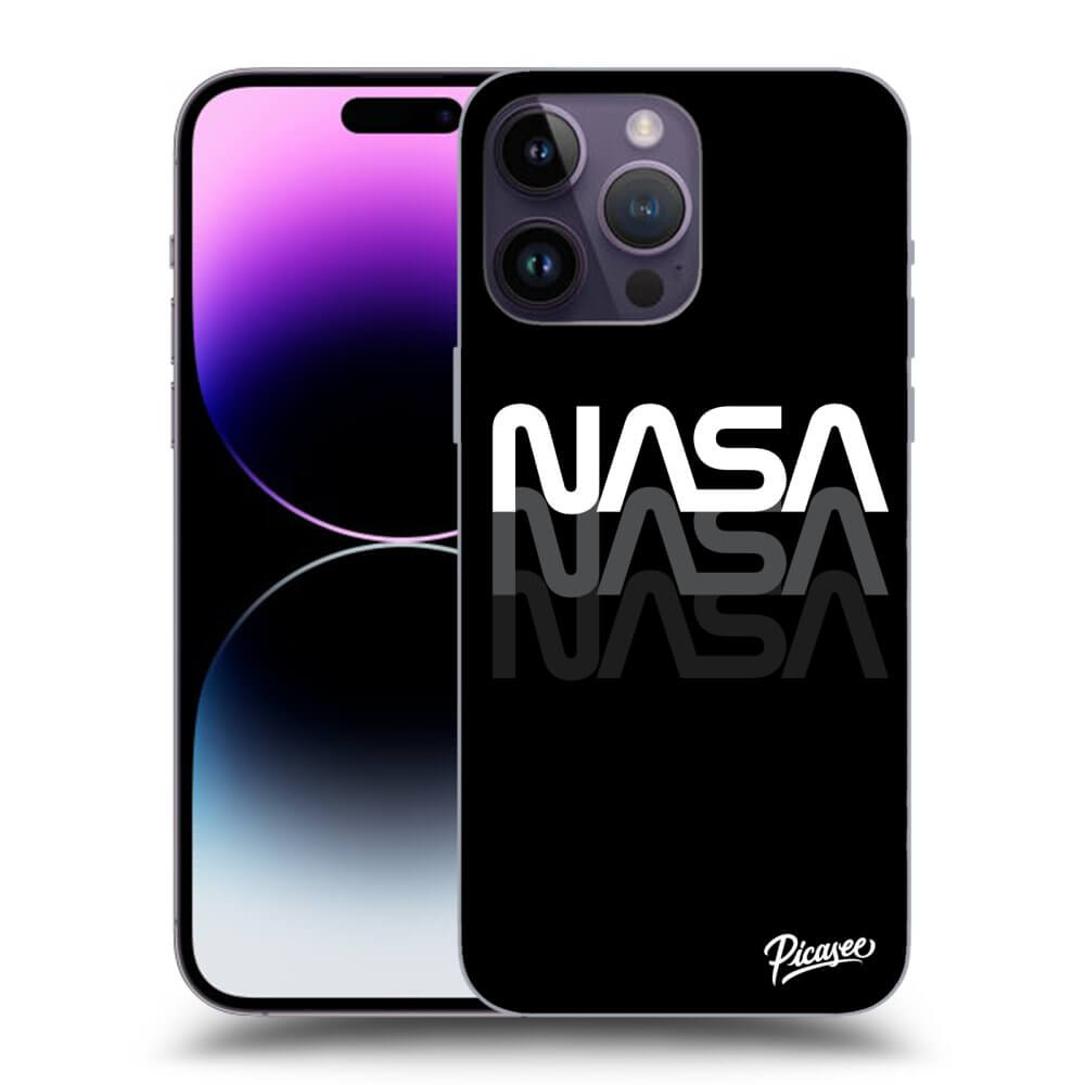 Picasee silikónový čierny obal pre Apple iPhone 14 Pro Max - NASA Triple