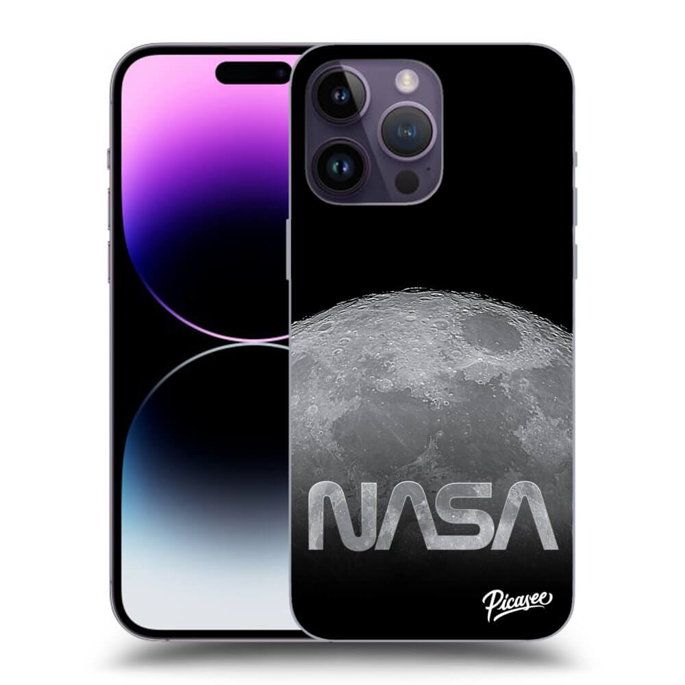 Picasee silikónový čierny obal pre Apple iPhone 14 Pro Max - Moon Cut