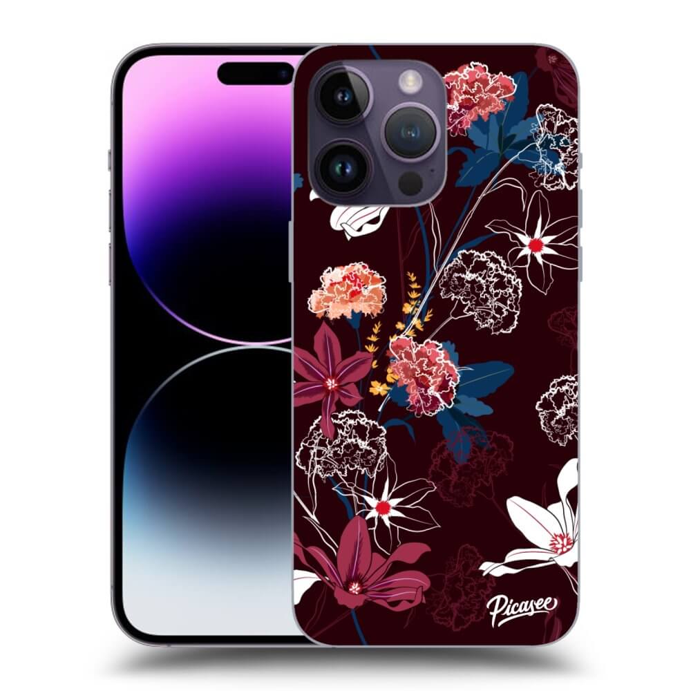 Picasee silikónový čierny obal pre Apple iPhone 14 Pro Max - Dark Meadow