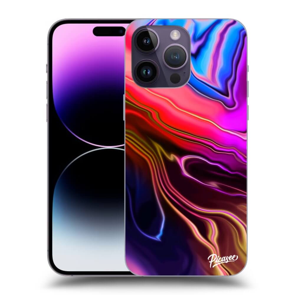 Picasee silikónový prehľadný obal pre Apple iPhone 14 Pro Max - Electric