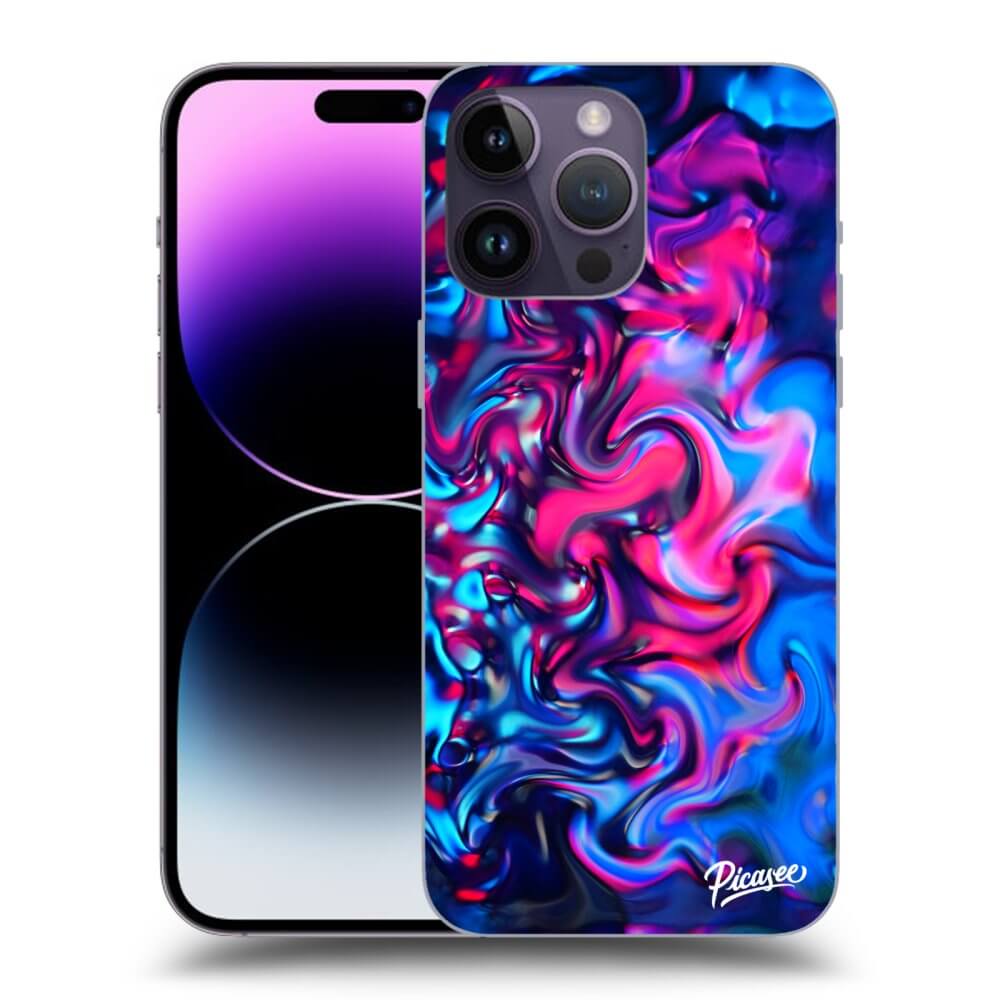 Picasee silikónový čierny obal pre Apple iPhone 14 Pro Max - Redlight