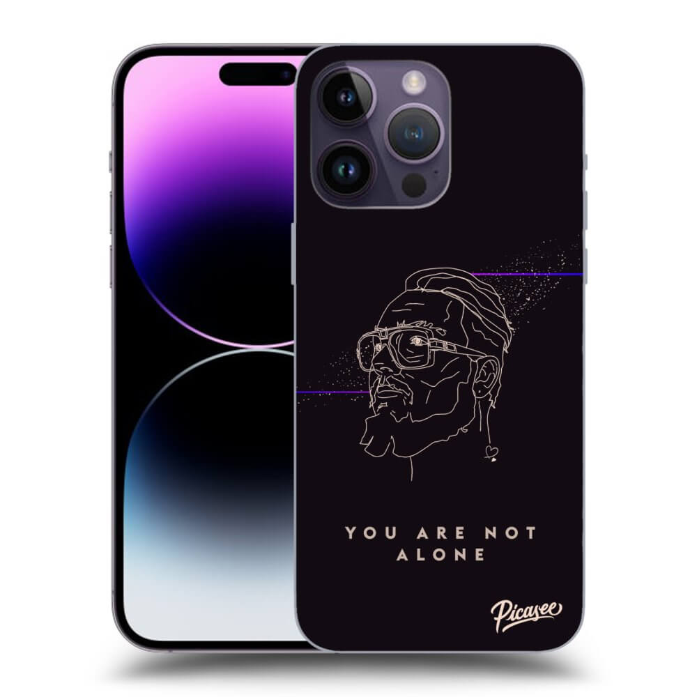 Picasee silikónový čierny obal pre Apple iPhone 14 Pro Max - You are not alone