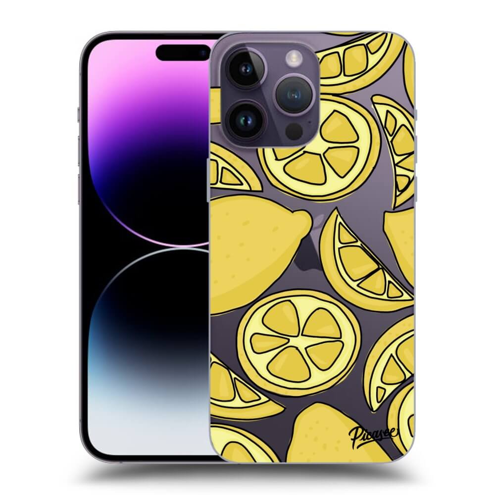 Picasee silikónový prehľadný obal pre Apple iPhone 14 Pro Max - Lemon