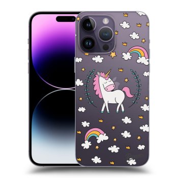 Picasee silikónový prehľadný obal pre Apple iPhone 14 Pro Max - Unicorn star heaven
