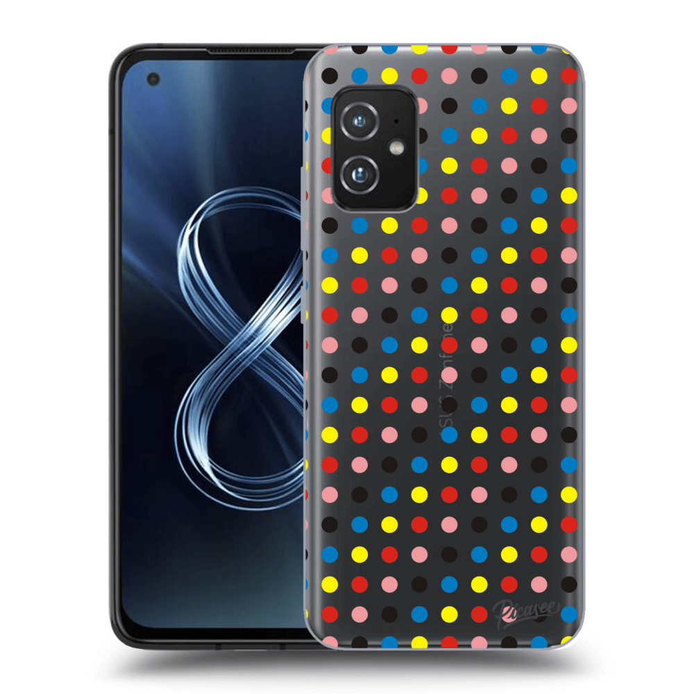 Picasee silikónový prehľadný obal pre Asus Zenfone 8 ZS590KS - Colorful dots