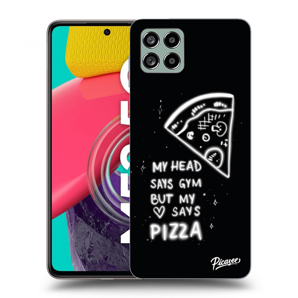 Picasee silikónový čierny obal pre Samsung Galaxy M53 5G - Pizza