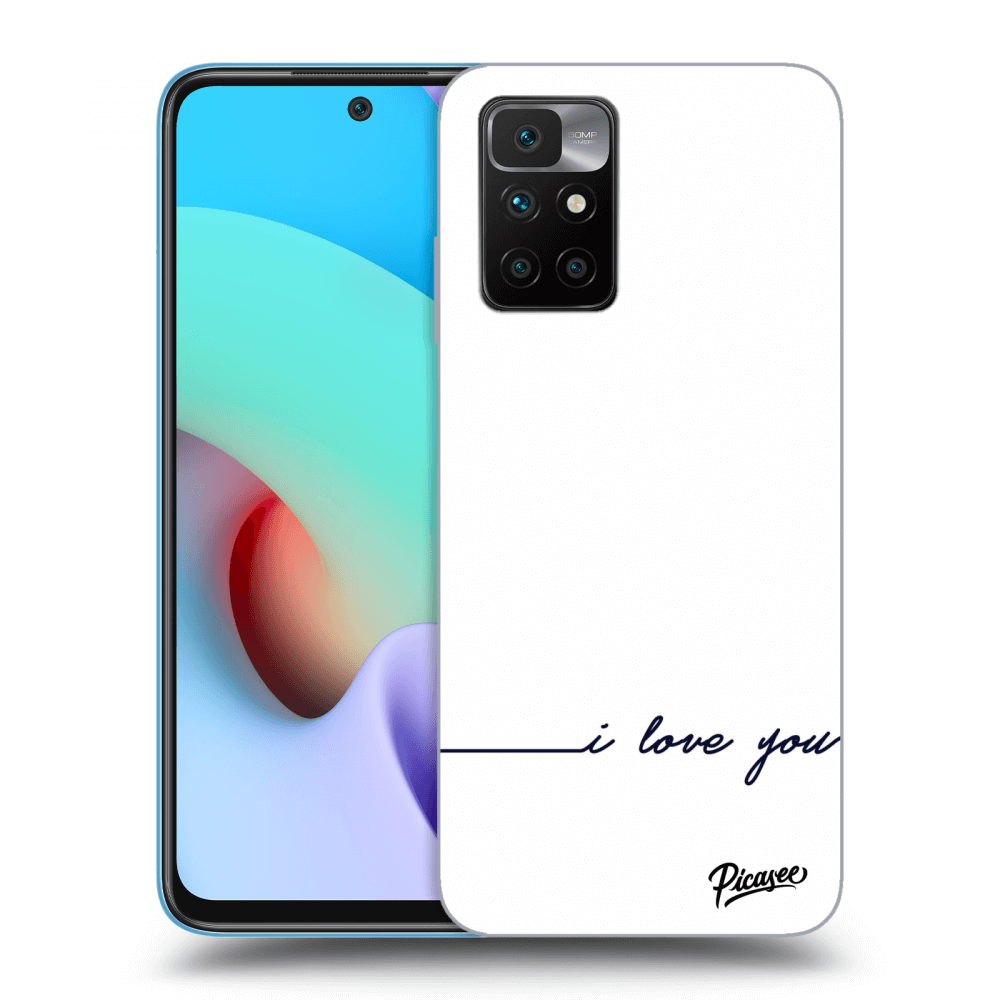 Picasee silikónový čierny obal pre Xiaomi Redmi 10 (2022) - I love you