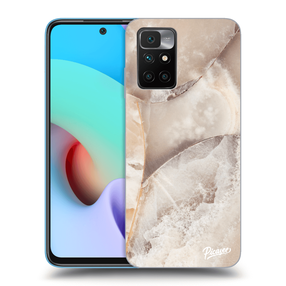 Picasee silikónový prehľadný obal pre Xiaomi Redmi 10 (2022) - Cream marble