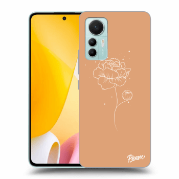 Picasee silikónový čierny obal pre Xiaomi 12 Lite - Peonies