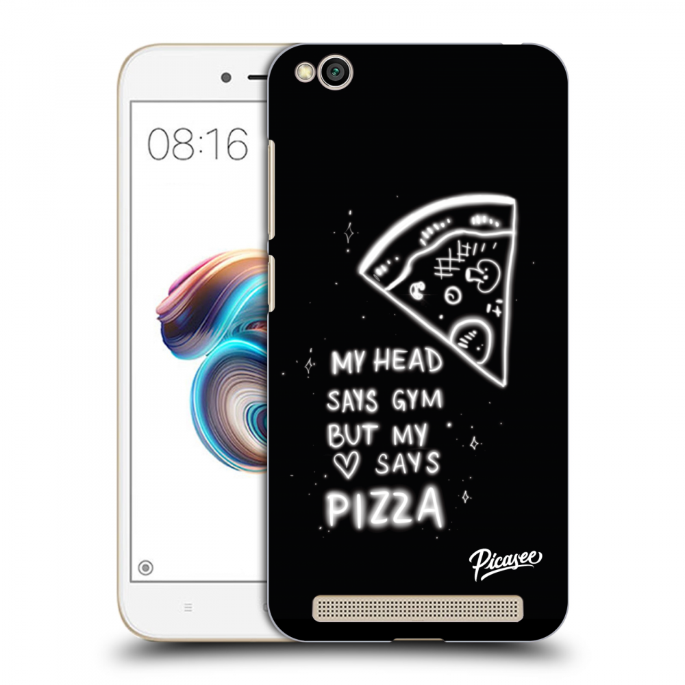Picasee silikónový čierny obal pre Xiaomi Redmi 5A - Pizza