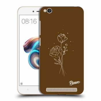 Obal pre Xiaomi Redmi 5A - Brown flowers