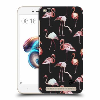 Picasee silikónový čierny obal pre Xiaomi Redmi 5A - Flamingos