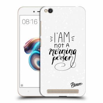 Picasee silikónový mliečny obal pre Xiaomi Redmi 5A - I am not a morning person