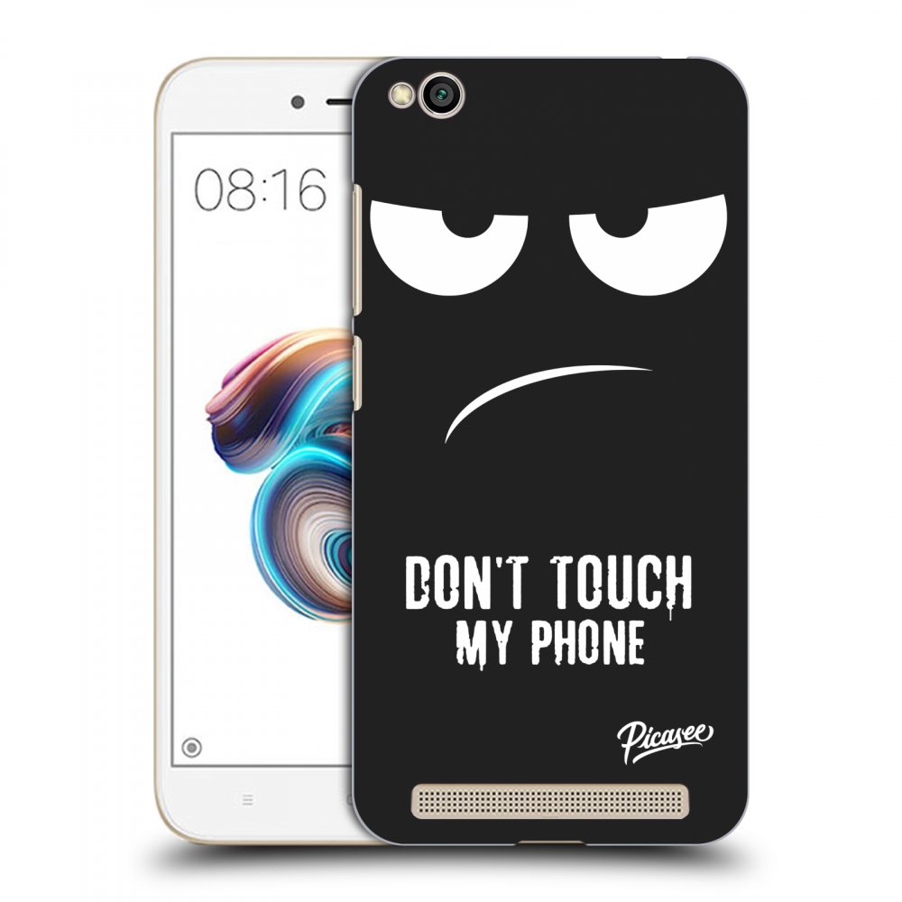 Picasee silikónový čierny obal pre Xiaomi Redmi 5A - Don't Touch My Phone