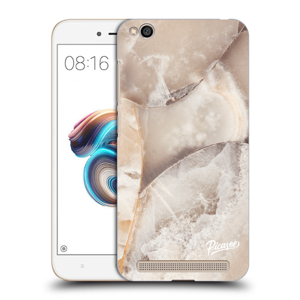 Picasee silikónový čierny obal pre Xiaomi Redmi 5A - Cream marble