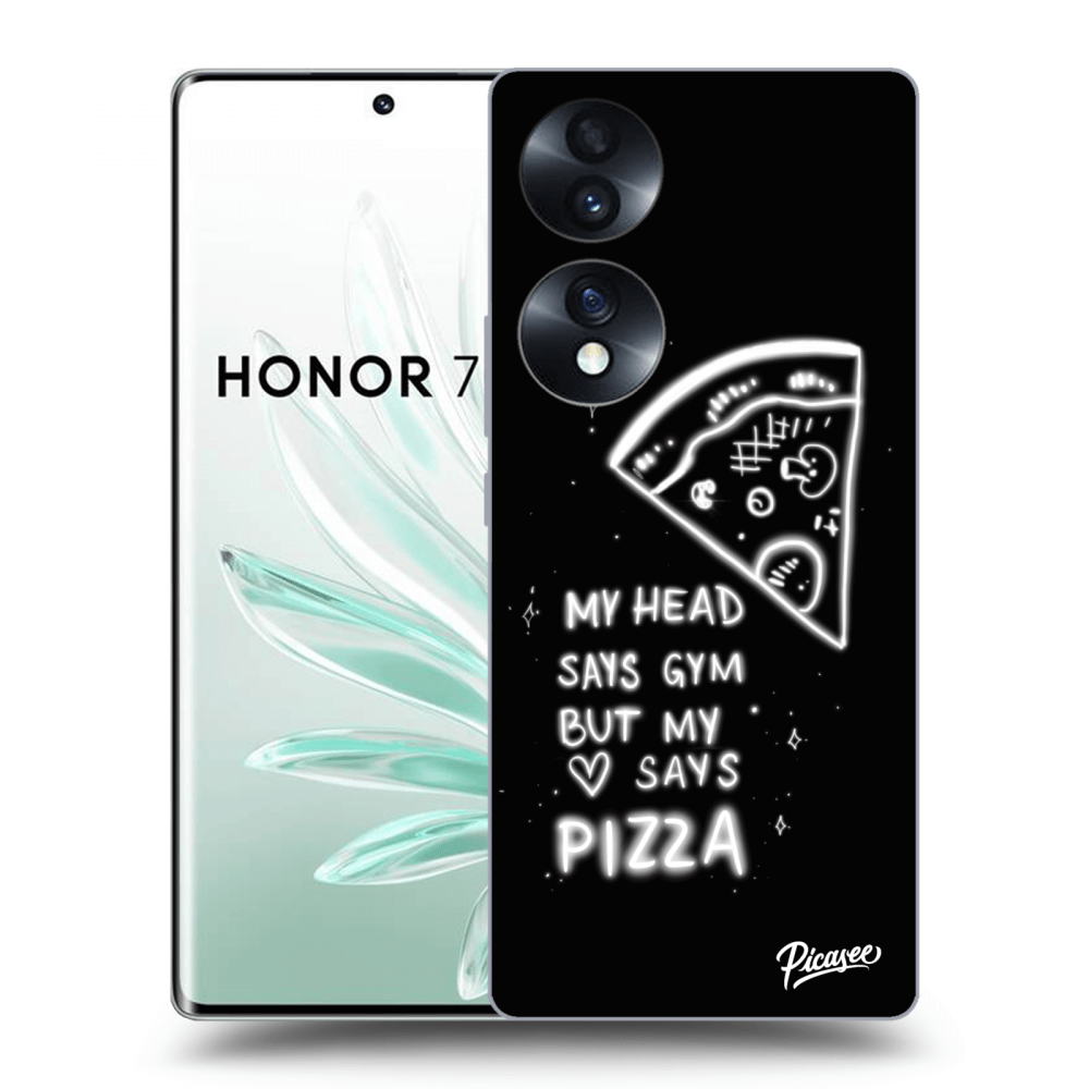 Picasee silikónový prehľadný obal pre Honor 70 - Pizza