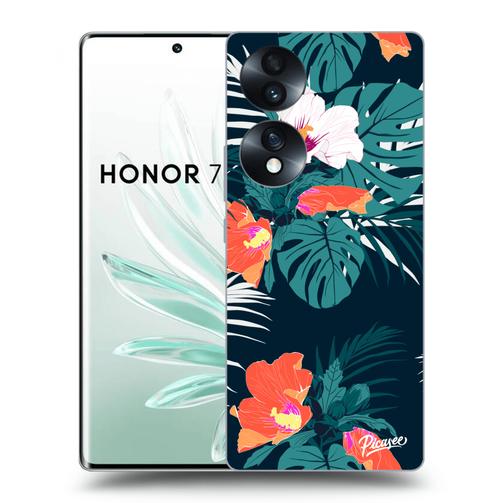 Picasee silikónový prehľadný obal pre Honor 70 - Monstera Color