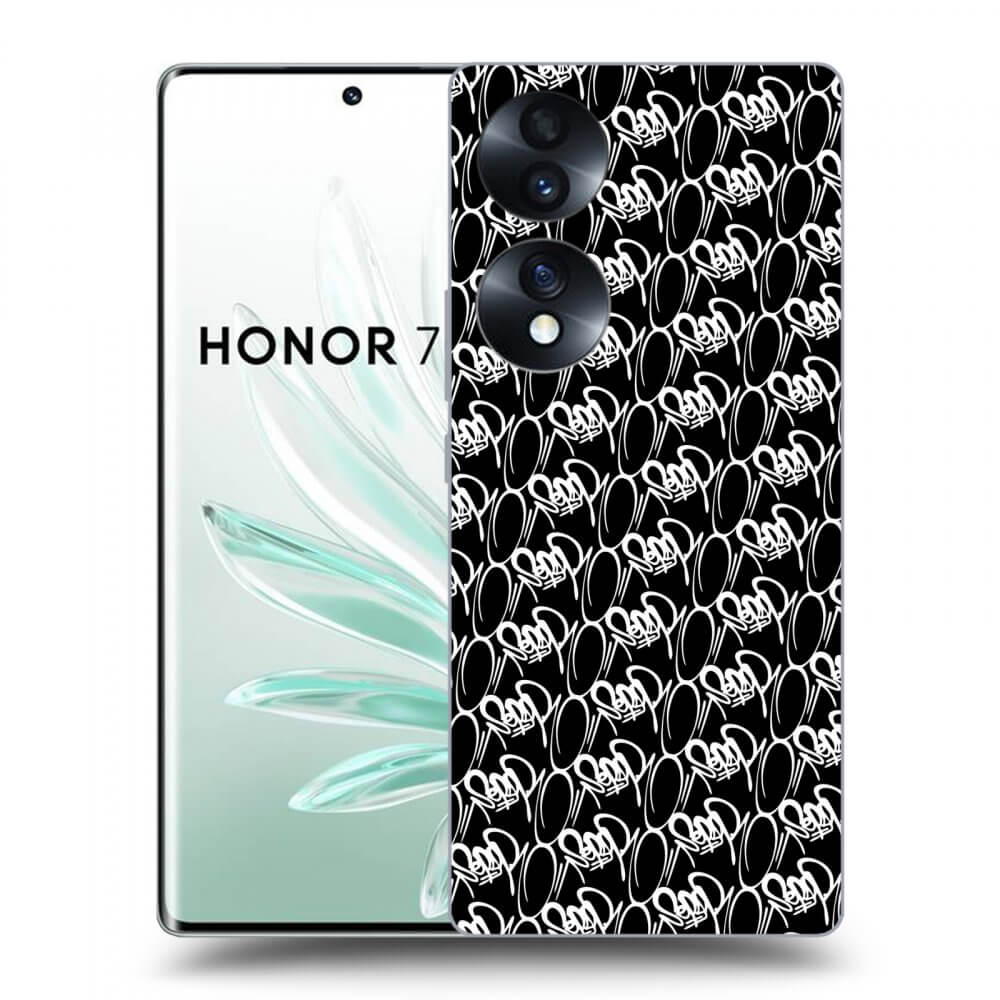 Picasee silikónový čierny obal pre Honor 70 - Separ - White On Black 2